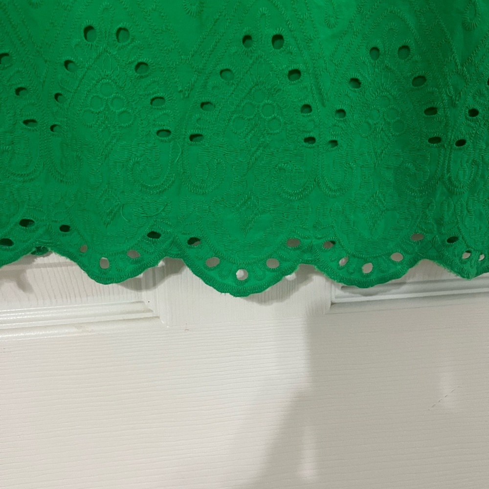 crown & ivy Green Eyelet Short Sleeve Dress - Picture 3 of 4